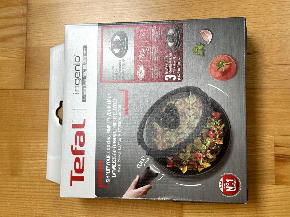 Pokrywki Tefal Ingenio: 28cm + 2x 16cm + 2x 18cm