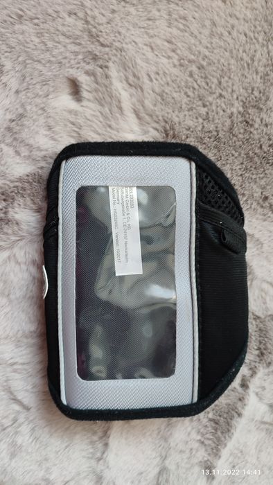 Czarne Etui na telefon na rękę do biegania