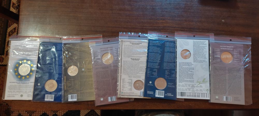 Монети нбу 8 шт блістер