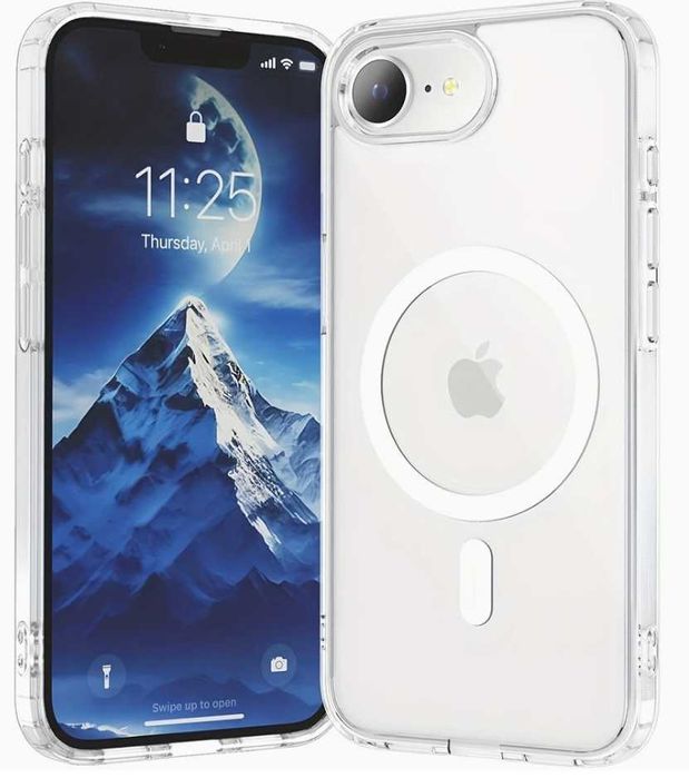 Obudowa magnetyczna etui do Iphone 16e przezroczysta