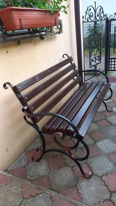 Кований стіл, стіл кований. Кований стіл для саду. Комплект стіл+лавка