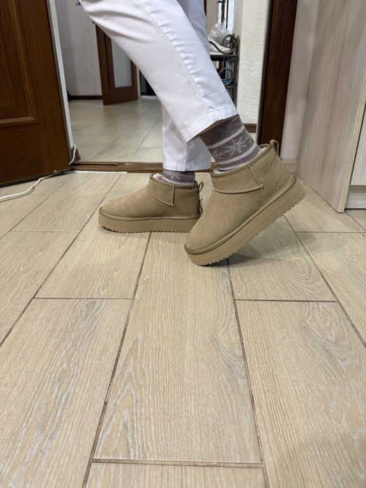 Угги Jack Wills бежевый замшевые на платформе