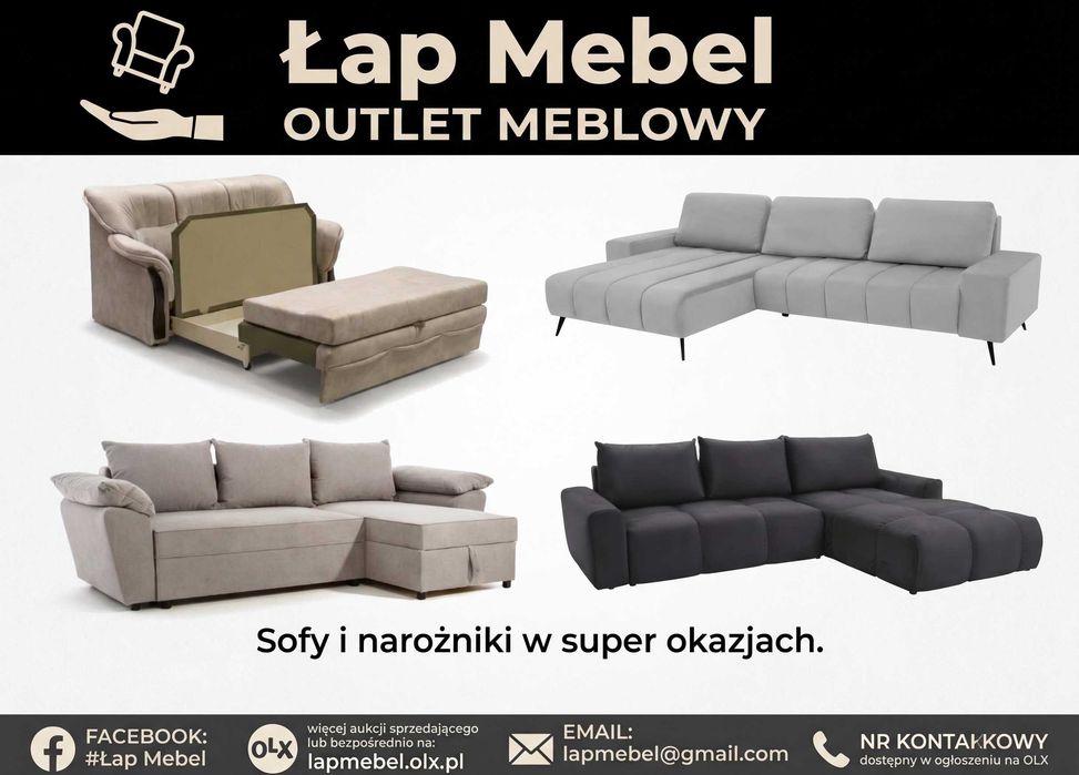 Sofa Honorata kremowa dwuosobowa | 182 cm szerokości | mechanizm delfin | #Outlet | #Promocja | #LapMebel