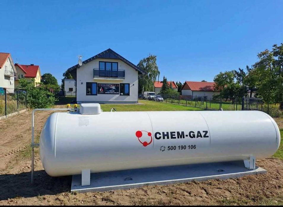 Zbiornik na GAZ 2700/3650/4850/6400 Dostawy Gazu PROPAN LPG Montaż