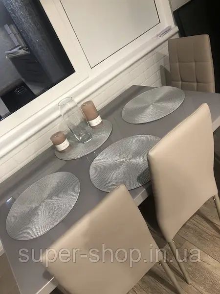 Підставки під гаряче круглі/ килимок для сервірування золото срібло