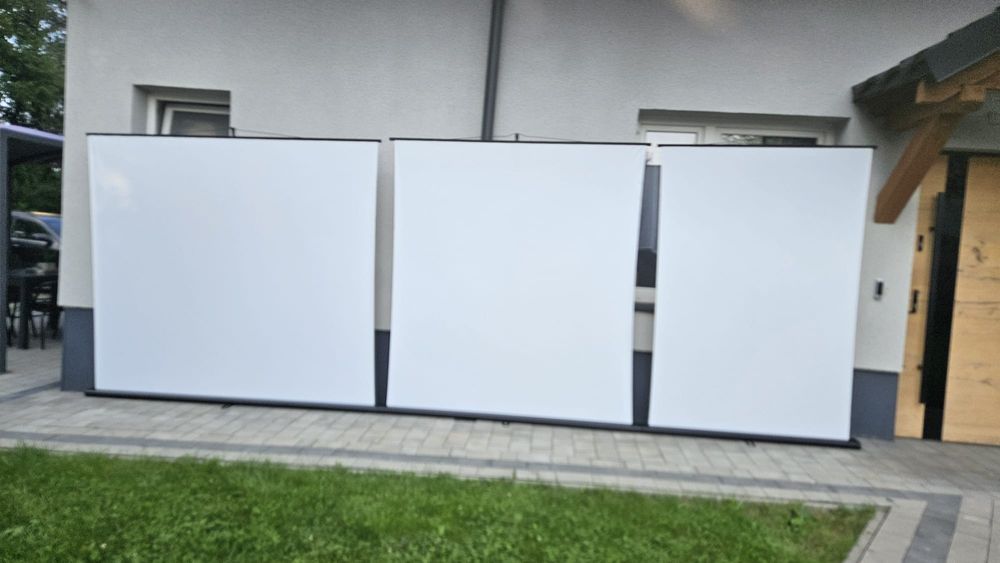 Ekran projekcyjny podłogowy 180cm do rzutnika projektora