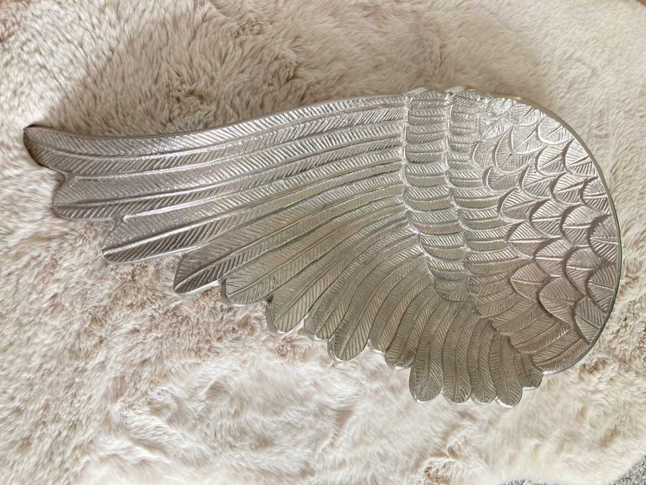 Anioł Patera  SKRZYDŁO  48cm_ Metalowa na drobiazgi _   Duża