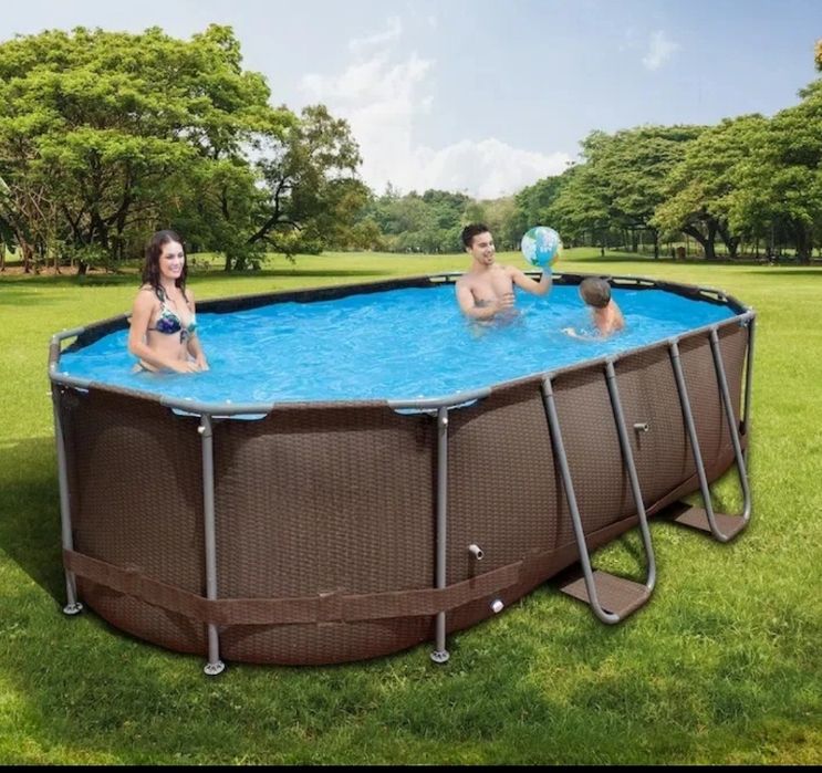 Каркасний басейн Avenli овальний 427×275×100 см•для