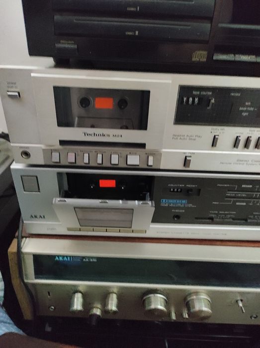 Deck Akai Hx-A2 wraz z kasetami