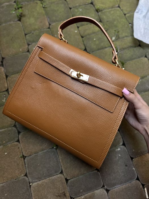 Італійська шкіра сумка руда