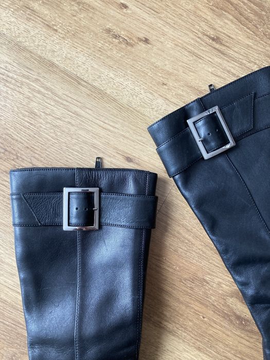 Eleganckie kozaki na obcasie z eco skóry