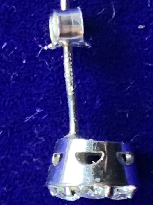 KOLCZYK z BRYLANTAMI  białe złota próba 585 !!!