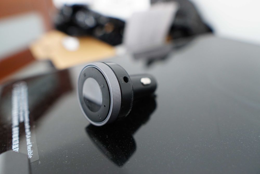 Baseus transmiter FM AUX Bluetooth 5.0 Ładowarka samochodowa 2x USB