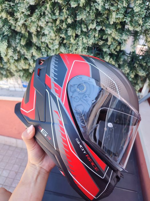 Capacete+casaco de pele