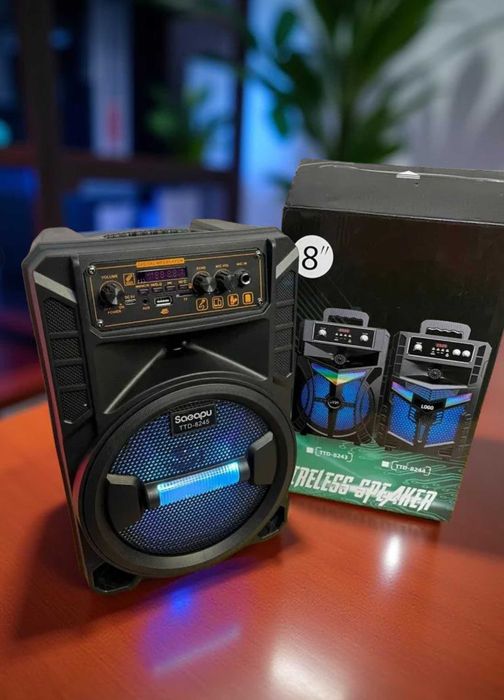 Колонка bluetooth портативна бездротова колонка з мікрофоном