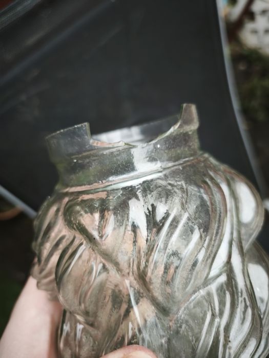 Żyrandol retro miedziany klosz ogień