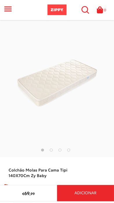 Cama + colchao Tipi Zippy 140x70