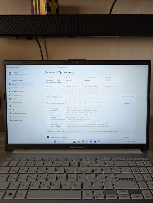 ASUS Vivobook Go 15 (E1504FA-BQ211) Ryzen 3 7320U 8/512 ГБ Офіційна гарантія 12 міс