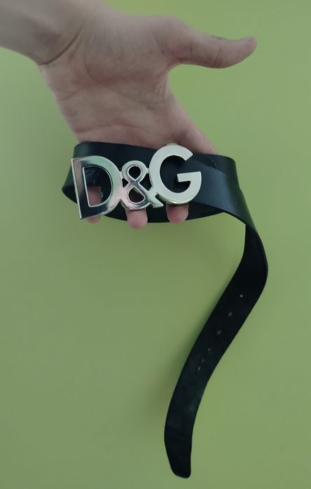 Ремень Dolce Gabbana з великою металевою бляшкою