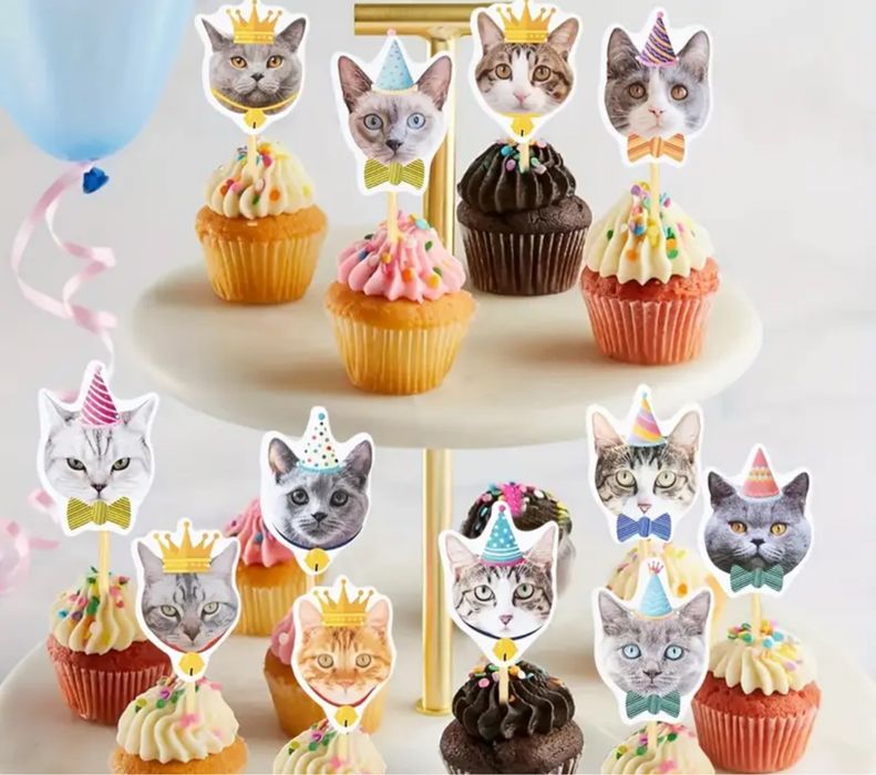 Набор для праздника набір для святкування гірлянда шарики топери кіт