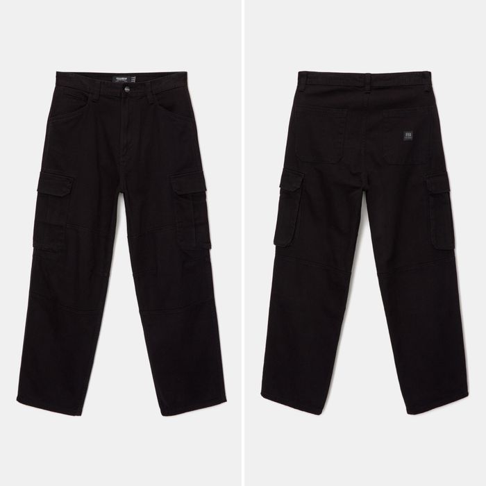 Широкі Штани Pull&Bear Baggy Fit Оригінал Широкие Нові Брюки Черные