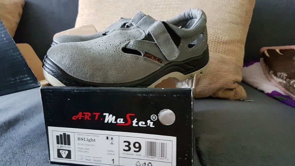 Buty Sandały Robocze 39 Zamsz