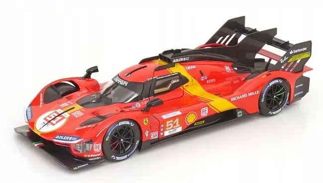 Bburago Ferrari 499P 3.0L Turbo V6 Team Ferra 1:18 18-163. Nowy Produkt