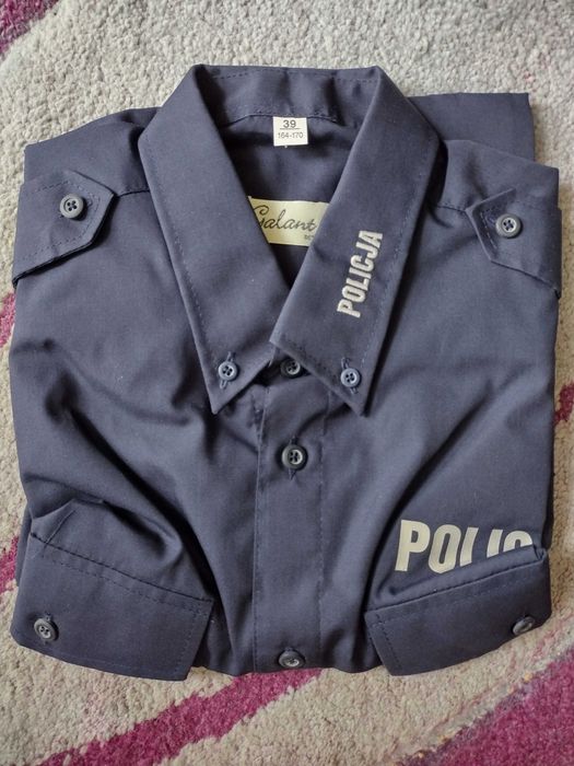 POLICJA koszula służbowa letnia z krótkim rękawem 39/ 164-170