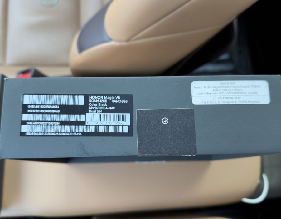 Honor Magic V5 16 ram 512 gb czarny