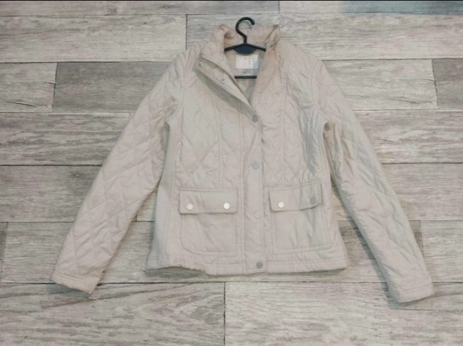 Kurtka damska wiosenna S na M pikowana beż