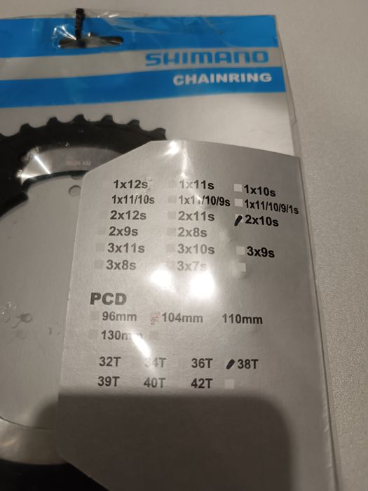 Звезда Shimano XT M785 38t 104 bcd
