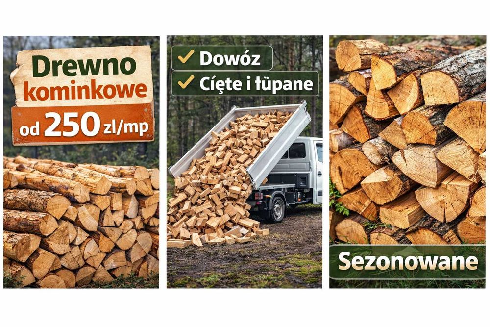 Drewno opałowe mieszane z dowozem