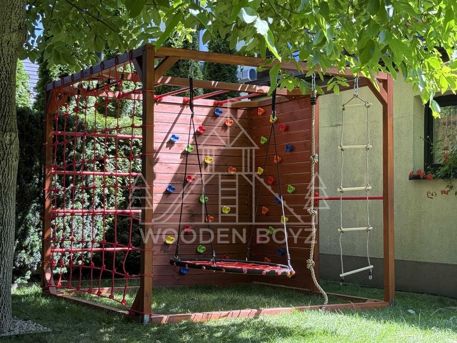 PROMOCJA - Plac zabaw - Jasiek - Drewniany - Małpi gaj - Duży