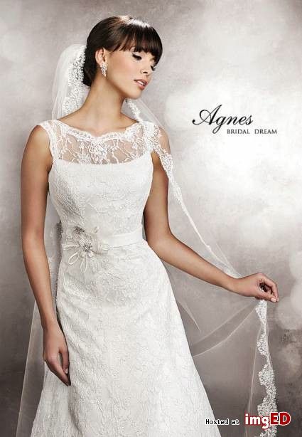 suknia ślubna, lekkie ecru, koronkowa