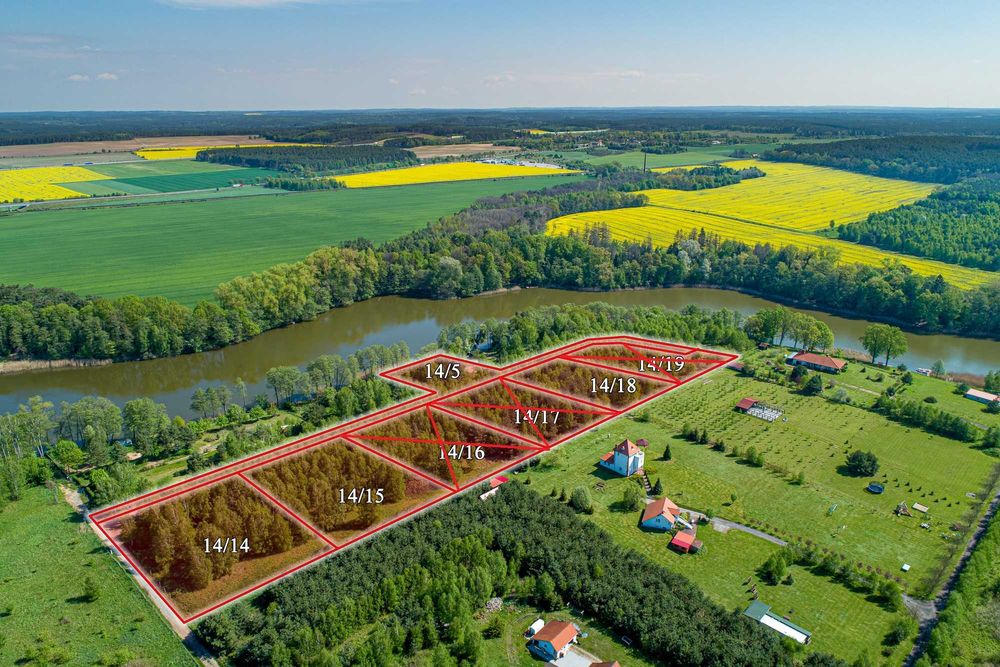 Garbicz działka nad jeziorem