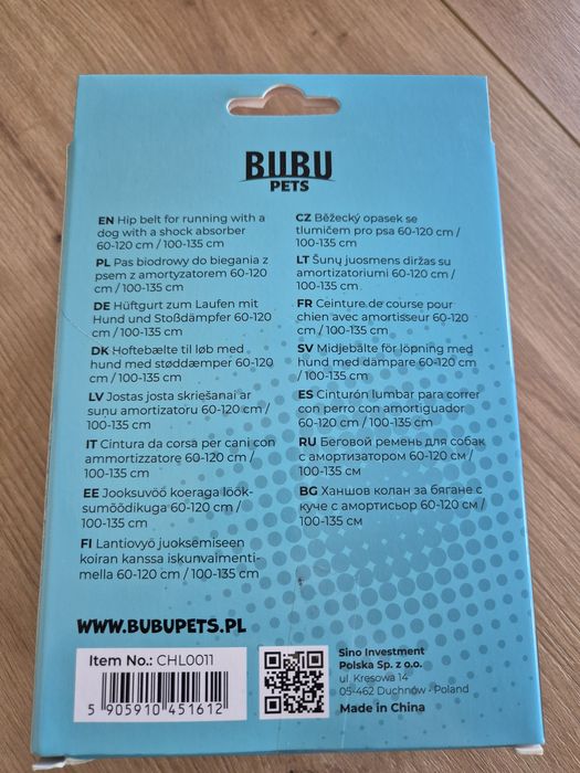 Pas biodrowy do biegania z psem Bubu pets