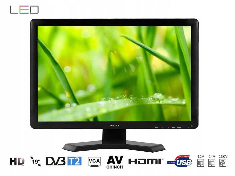 Tv 19 cali LED Nvox 19C510B2 DVB-T2 Full Hd Do ZK wymontowane USB