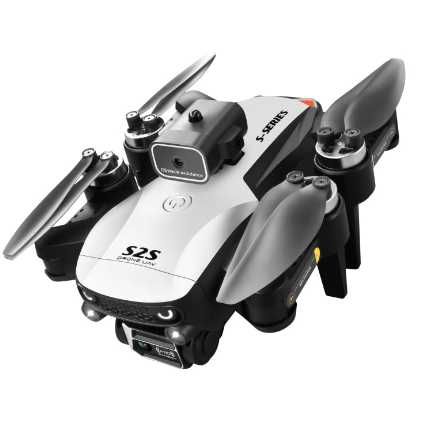 Drone dobrável para fotografia aérea de lente dupla, evita obstáculos