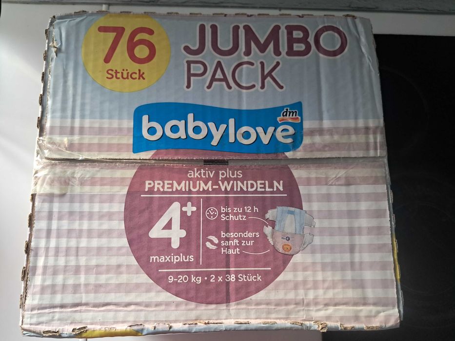 Pieluszki BabyLove 4+ (maxiplus) 9-20kg 76szt w kartonie