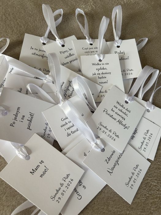 50szt nowe personalizowane zawieszki na alkohol klasyczne