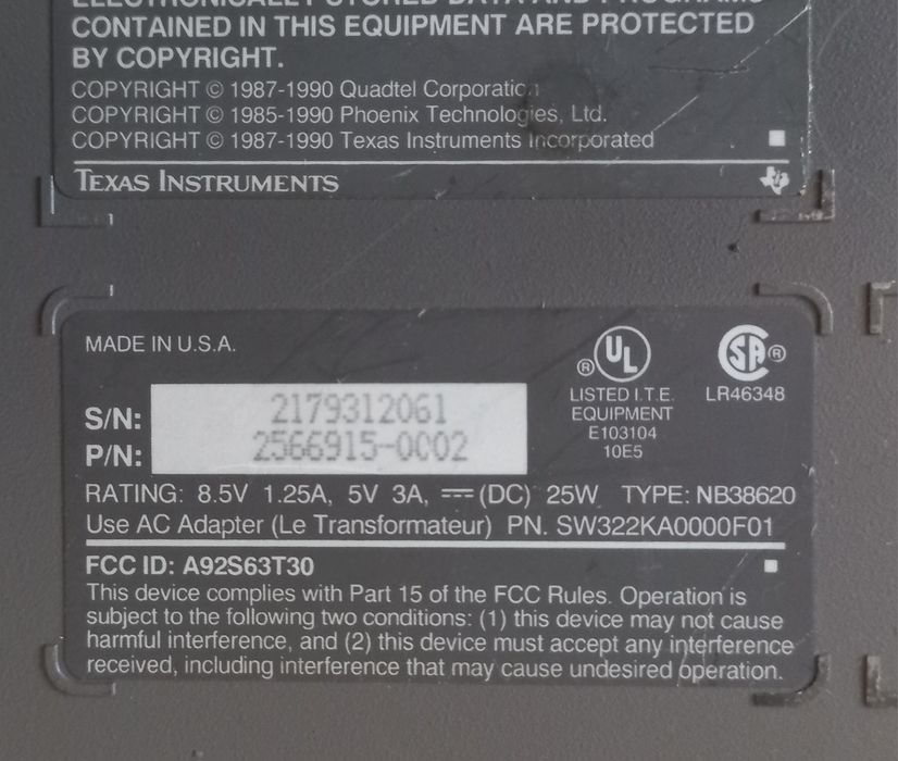 Portátil Texas Instruments Travel Mate 300