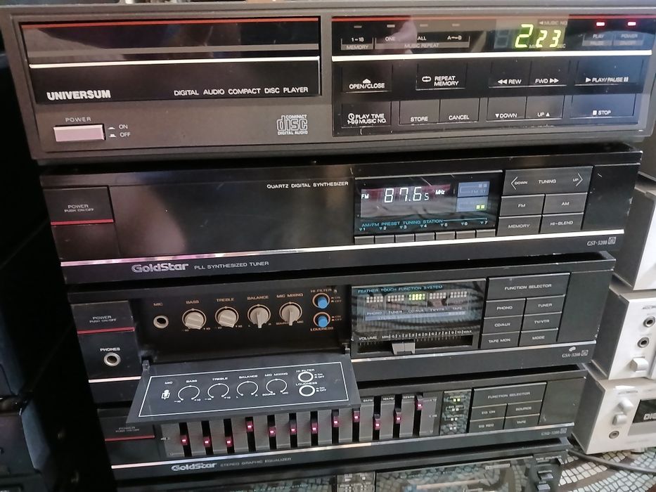 Wieża stereo Gold Star CD korektor equalizer wzmacniacz magnetofon  tu
