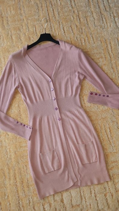 Sweter długi cardigan S