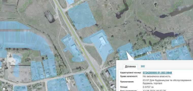 Земельна ділянка, площею 0,0707 га. Волинська обл.