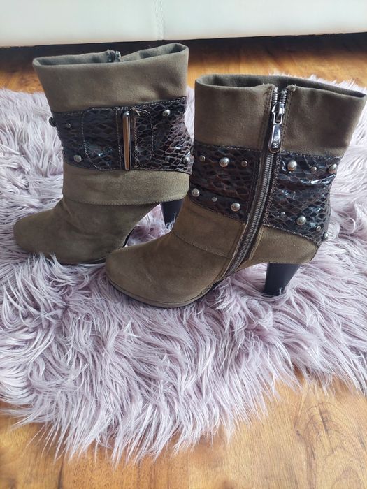 Botki khaki rozmiar 37 cena 25 zł