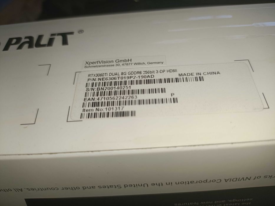 Karta graficzna Palit GeForce RTX 3060 Ti Dual OC 8GB GDDR6