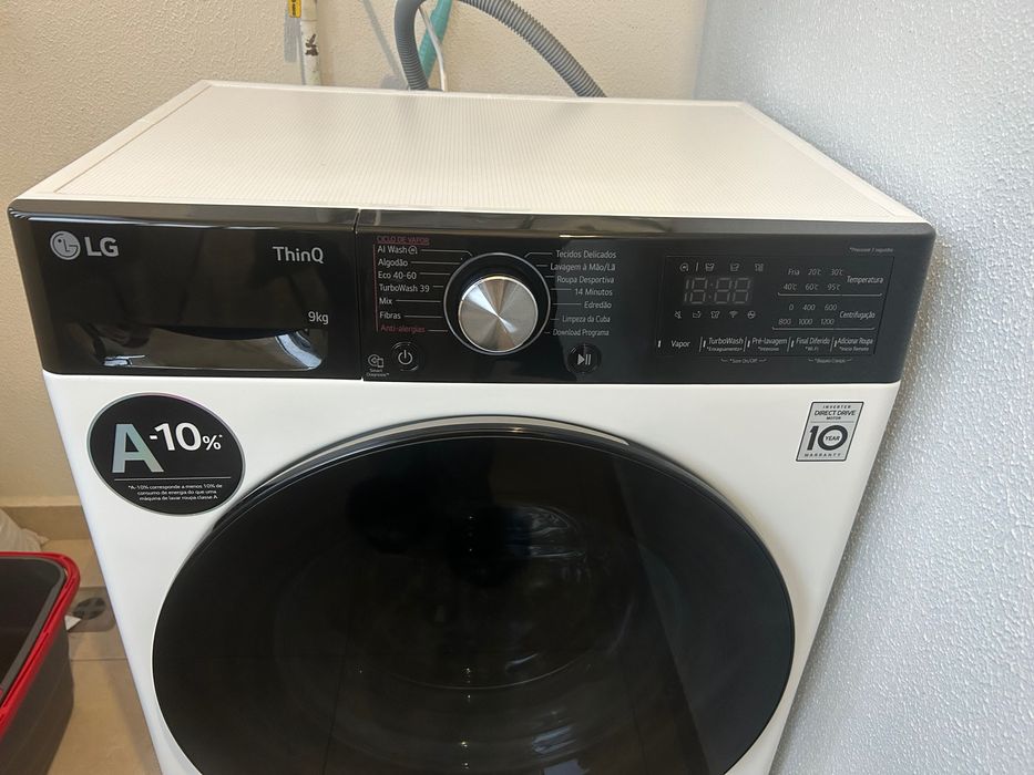 Máquina de Lavar Roupa LG F2WR7S9SGW (9 kg - 1200 rpm - Branco)A.