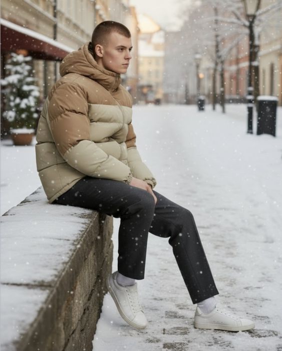 Чоловічий зимовий пуховик SPINGFIELD(Розмір М)