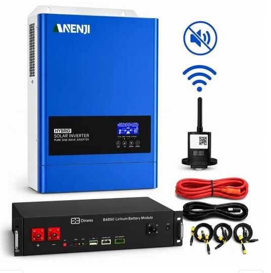 LiFePO4 12V/160Ah 150A BMS акумулятор Humsienk Інвертор Комплект резервного живлення АКБ Инвертор
