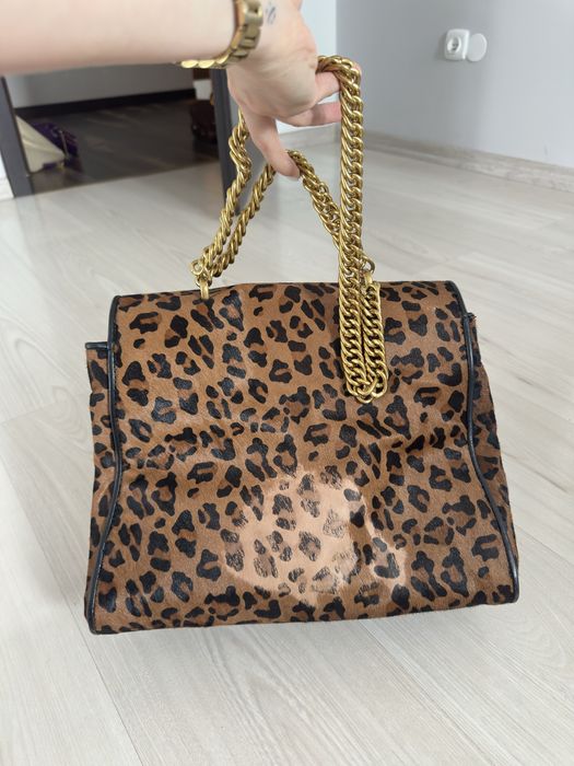 Torebka guess luxe panterka zloty lancuch